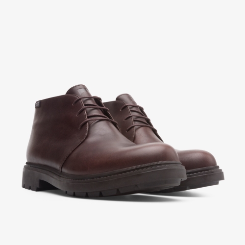 Camper Hardwood Ankle Boots Burgundy - Mens Singapore FWMTIE-042